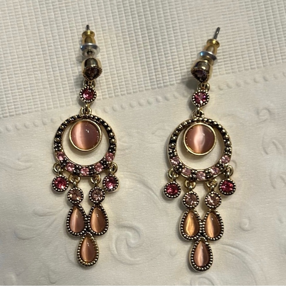 Vintage 1928 Costume Jewerly- Dangle Earrings Set - Picture 4 of 4